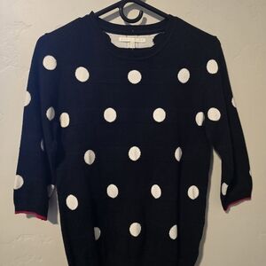 Stylish Black and White Polka Dot Sweater